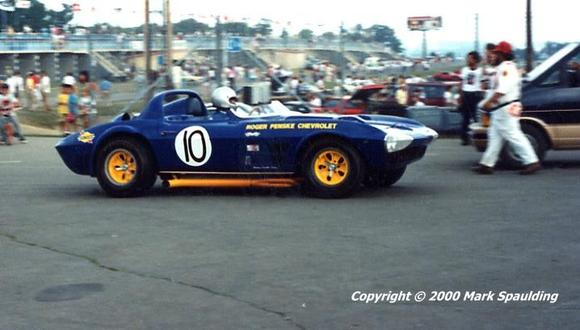 An original Grand Sport returning to garage at the Ford GT 40 weekend -Watkins Glen 1989