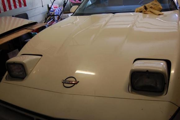 headlights stuck up, and emblem looking shabby