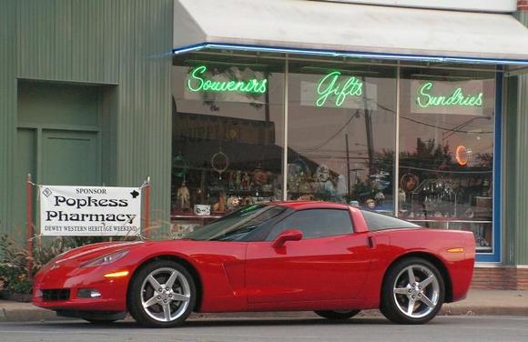 In front of my drug store.