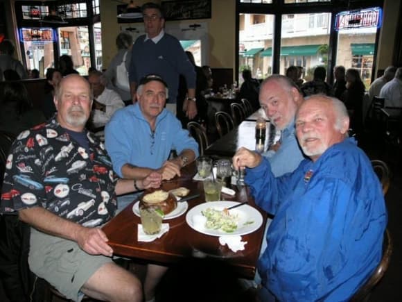 Benny, Jim, Earl and Roger at Sly McFly's on Cannery Row, Monterey. '09 Rolex Grand-Am at Laguna Seca.