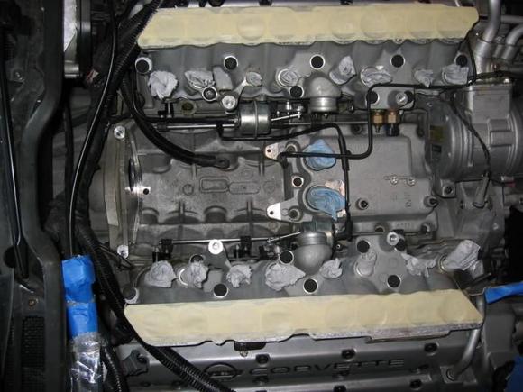 Replacing the fuel injectors in my LT5.Car had 8000 miles on it at the time.