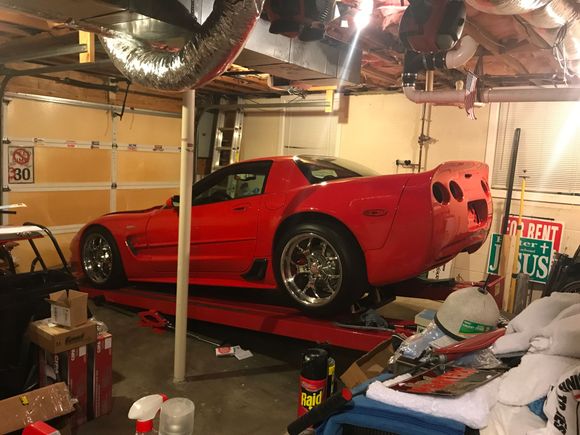 Drivers side and rear