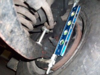 Homemade tool to check caster.