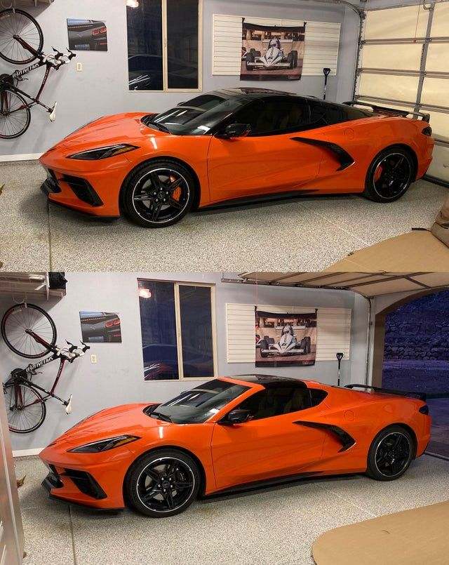 This guy wrapped the top of his C8 CorvetteForum Chevrolet Corvette