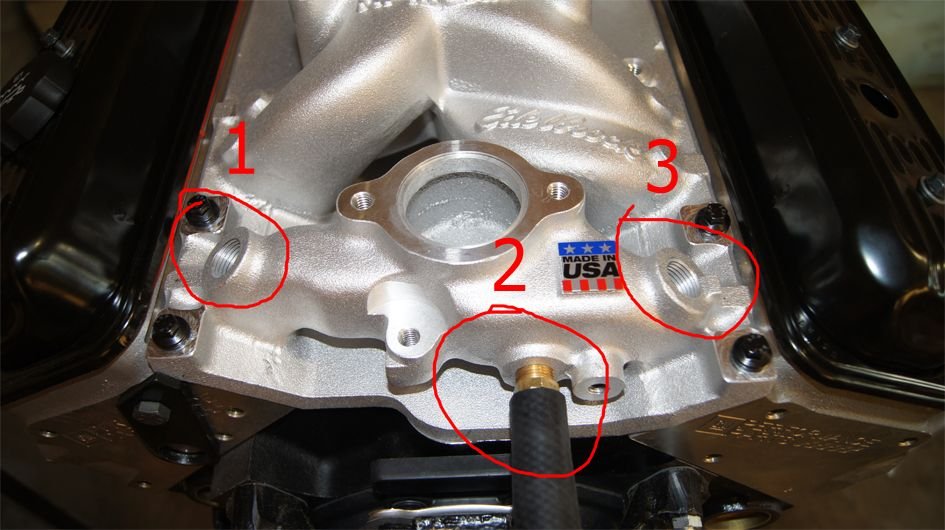 Edelbrock air gap intake connections. CorvetteForum Chevrolet