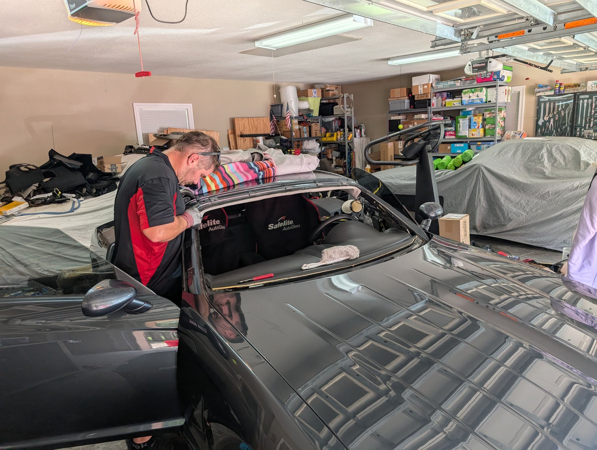 Old glass out, time to clean it up