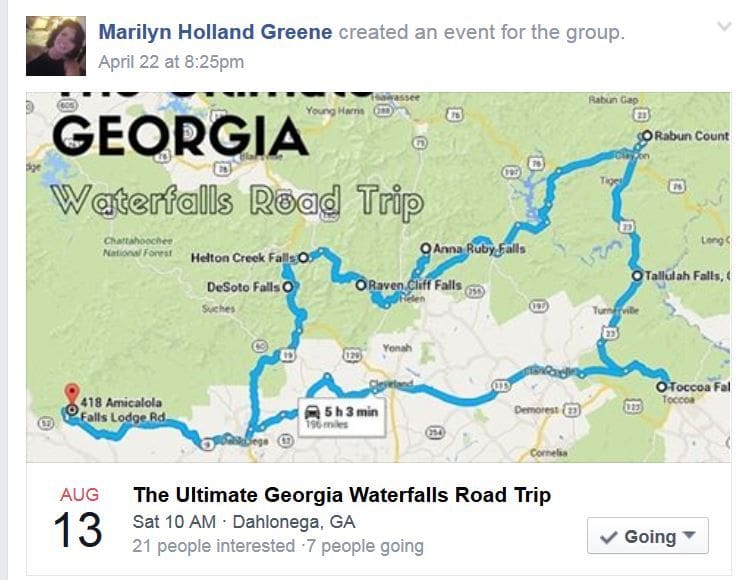 North Georgia Waterfalls Trip - August 13 of 2016 - 9AM ...