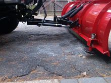 Plow angled down