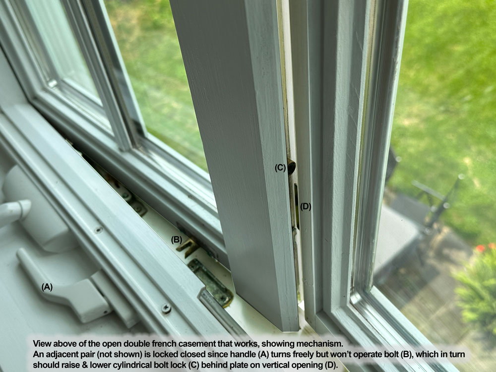 Jeld Wen french casement window lock broken DoItYourself