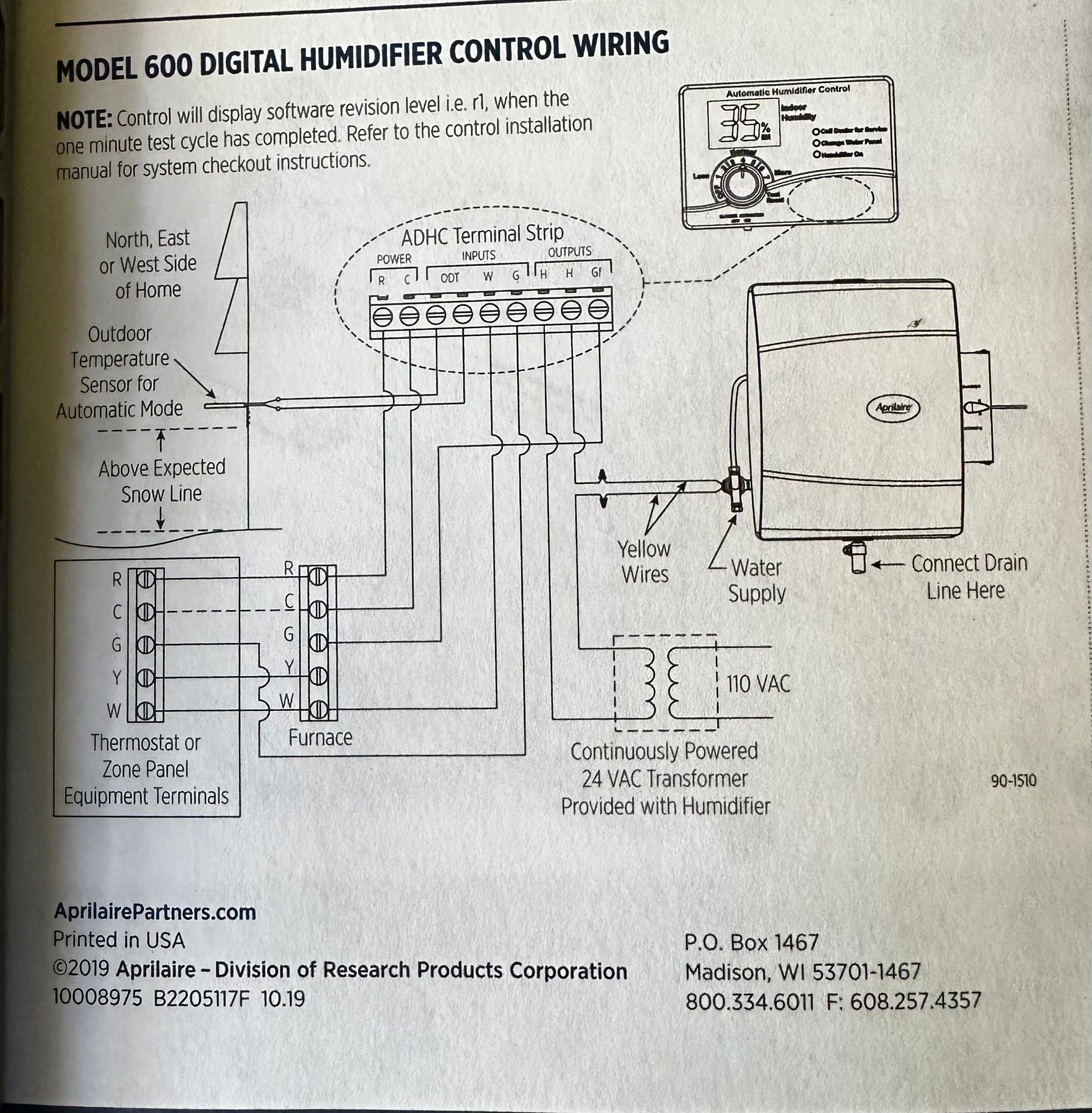 Aprilaire humidifier solenoid valve diagram troubleshooting