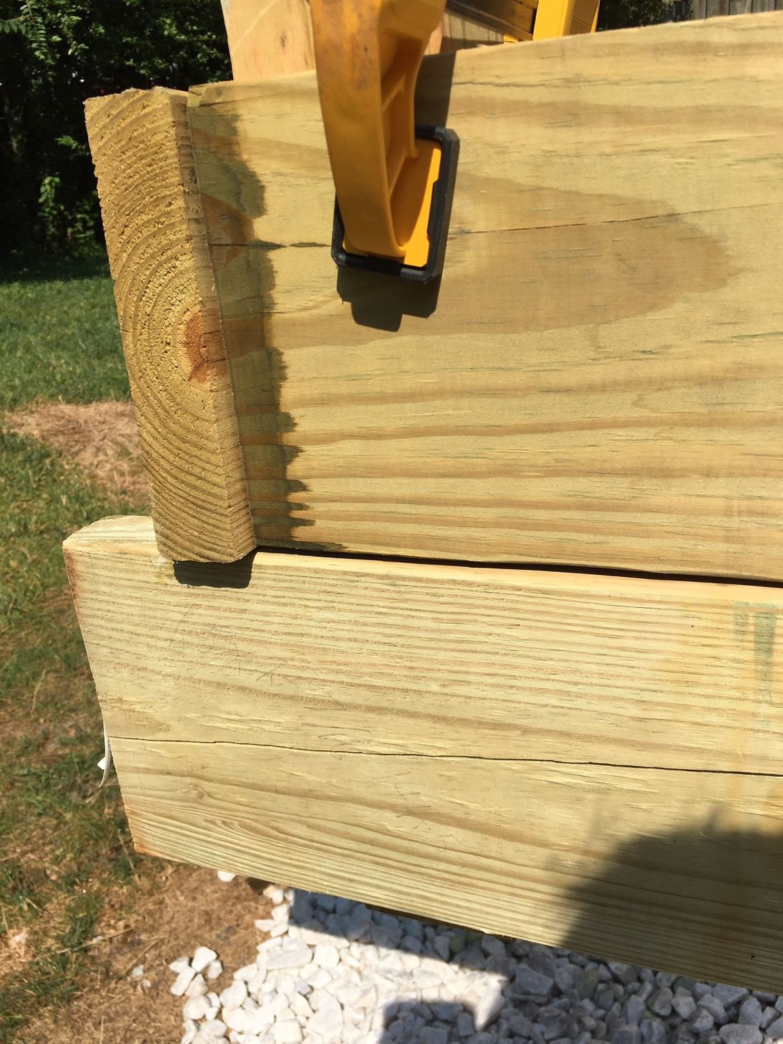 deck stair attach to 2X8 end joist Community Forums