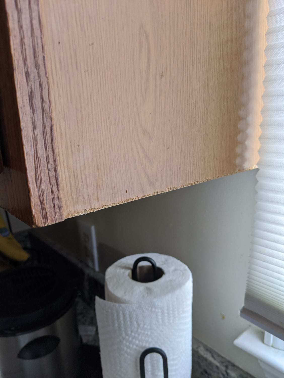 Fixing peeling veneer on kitchen cabinets. - DoItYourself.com