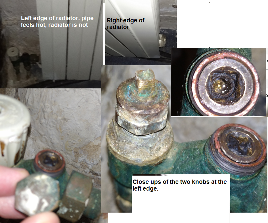 Radiator in apt not heating, pipe to it is hot; Round thing in photo