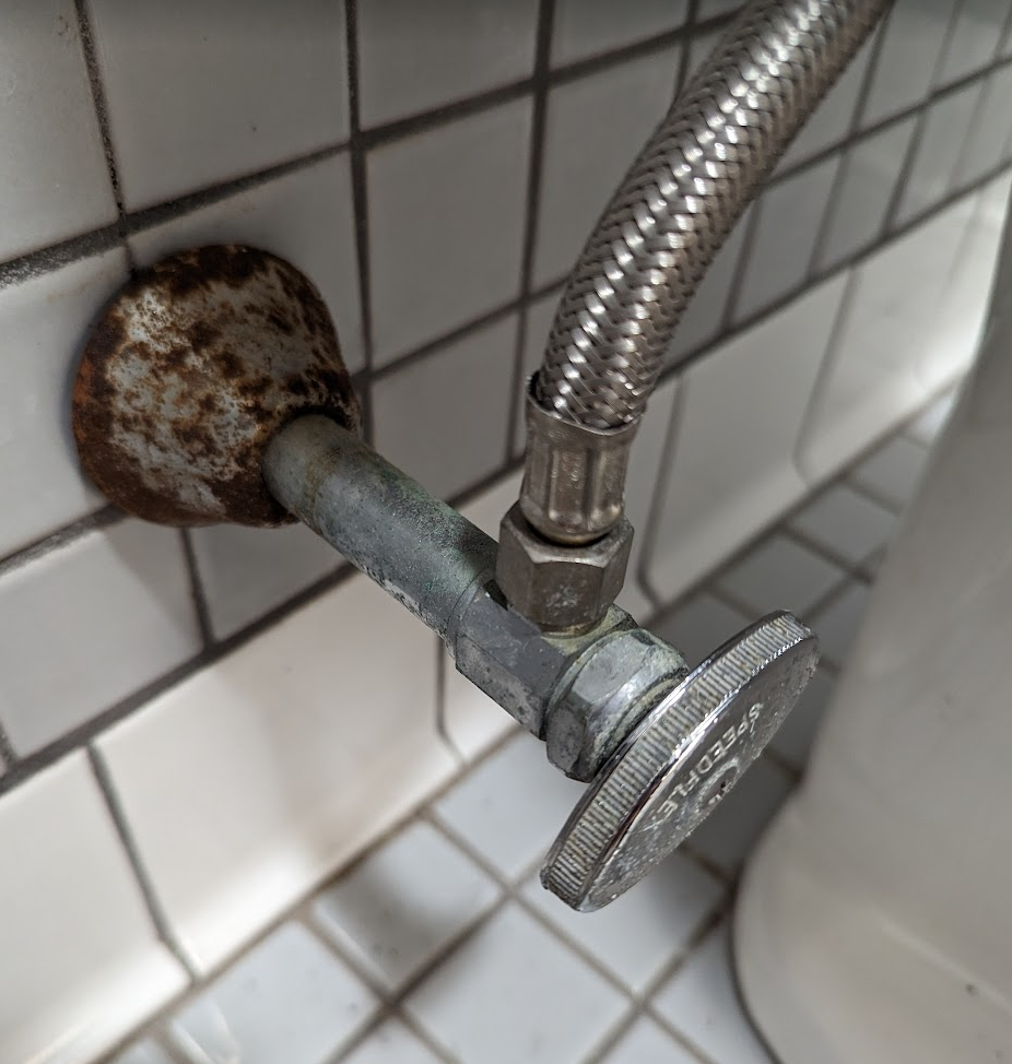 Toilet supply valve leaking when fully open - DoItYourself.com ...