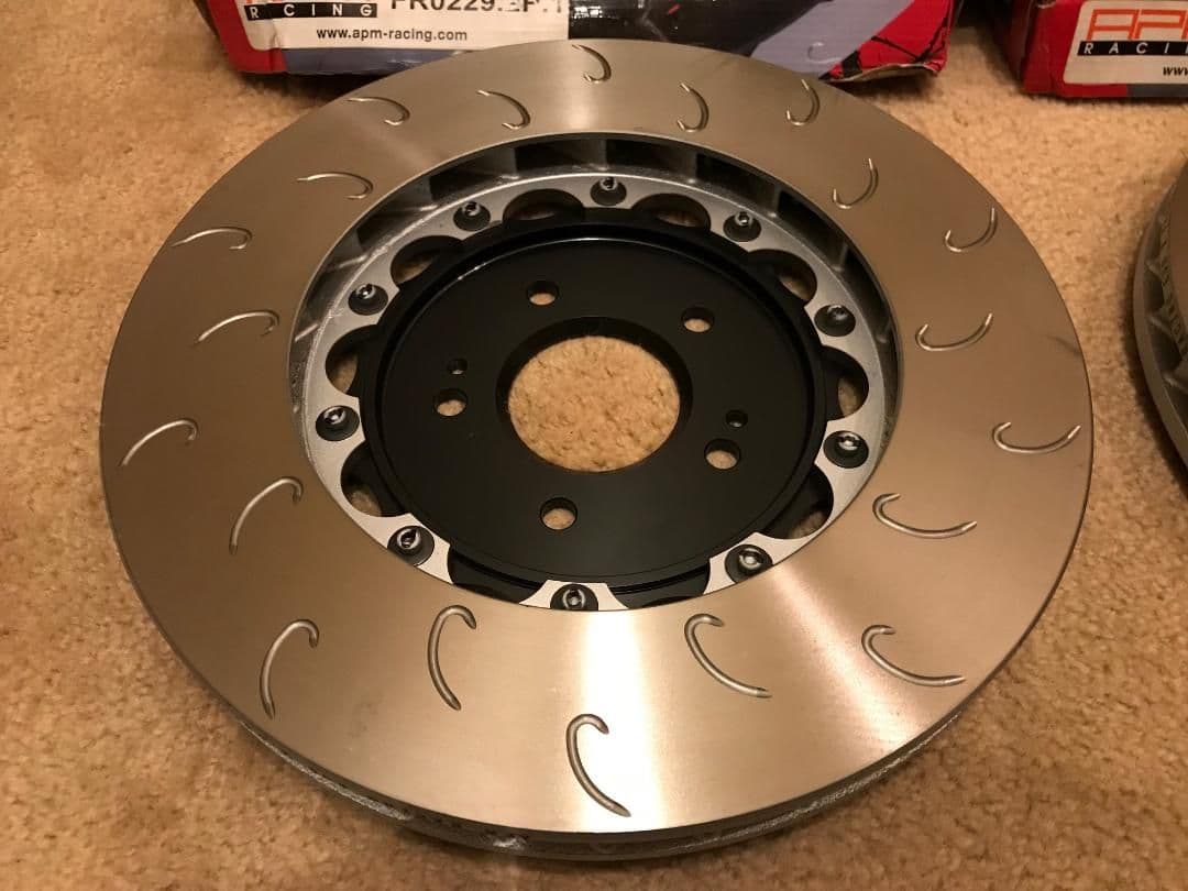 Brakes - APM Racing Evolution X Front 2 Piece Floating J Slotted Brake Rotors For Sale - New - 2008 to 2016 Mitsubishi Lancer Evolution - Chino, CA 91710, United States