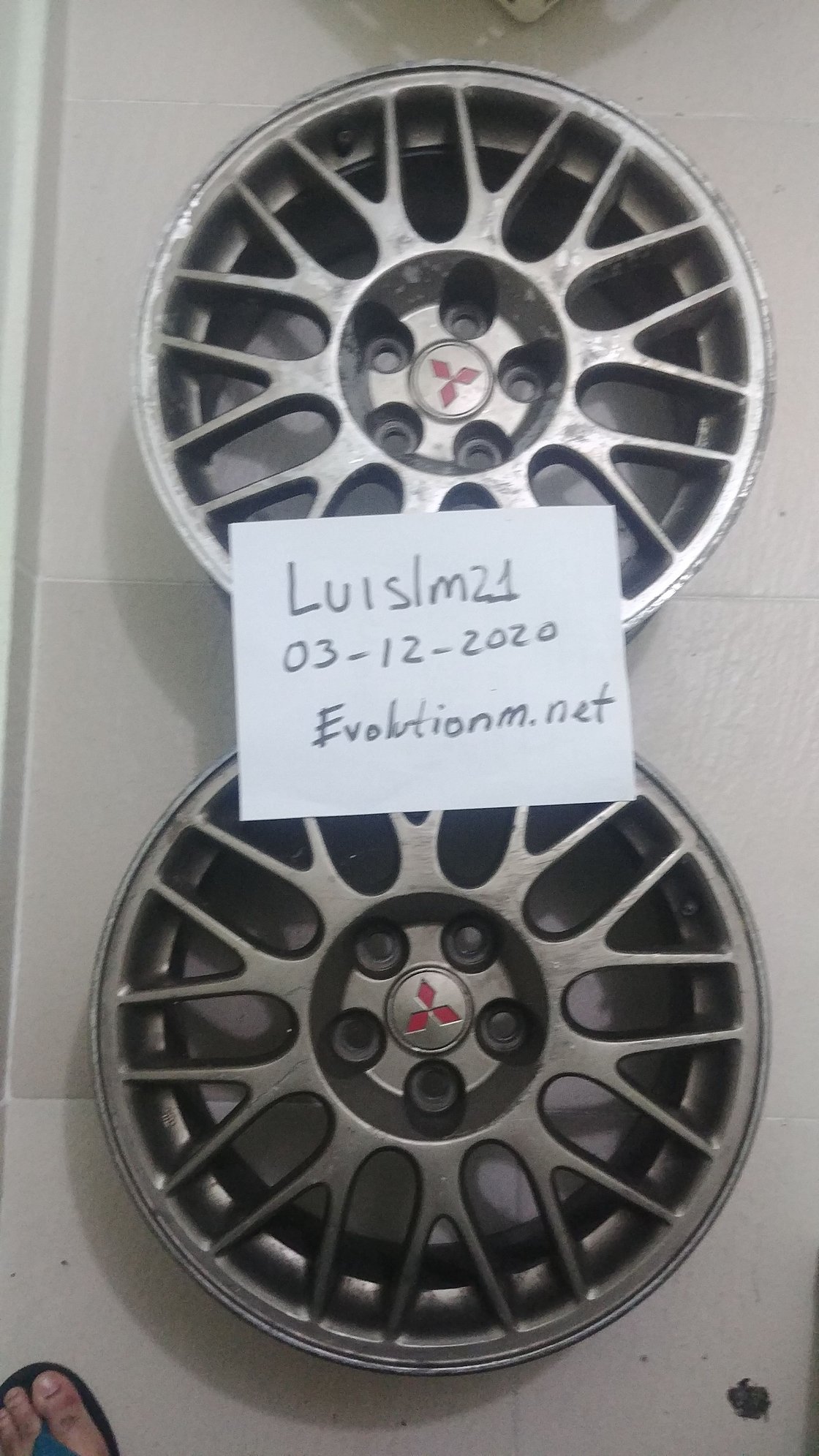 2004 Mitsubishi Lancer Evolution - Evo 7 OEM Rims Pair (just 2) - Wheels and Tires/Axles - $360 - Santo Domingo, Dominican Republic