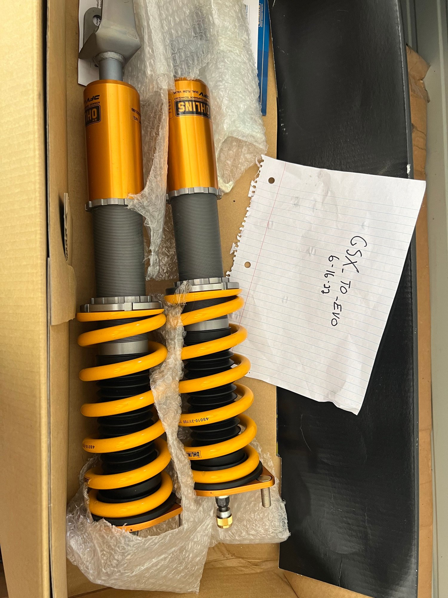 Steering/Suspension - Ohlins R&T coilovers BNIB - New - 2001 to 2006 Mitsubishi Lancer Evolution - Knoxville, TN 37920, United States
