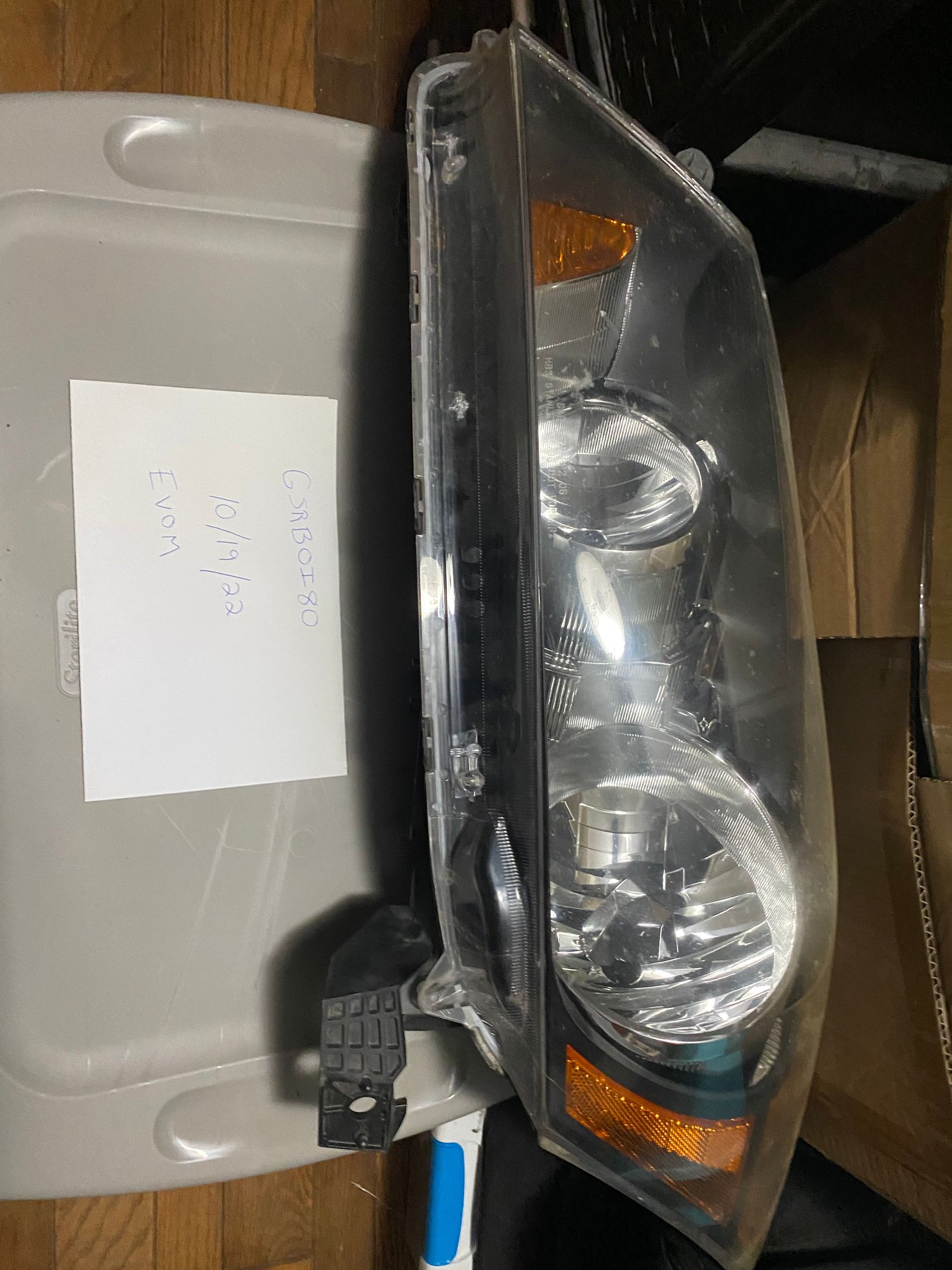 Lights - FS: LH Black Housing Headlight Assembly - Used - 2003 to 2006 Mitsubishi Lancer Evolution - Poconos, PA 18302, United States