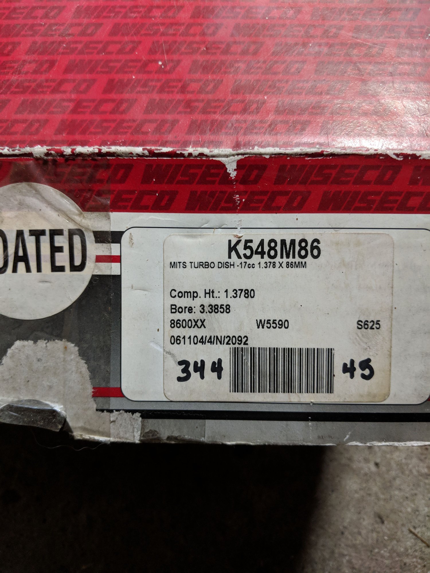 Engine - Internals - Brand New Wiseco K548M86 86mm bore(0.040" over) - Coated Skirts - New - Ben Lomond, CA 95005, United States