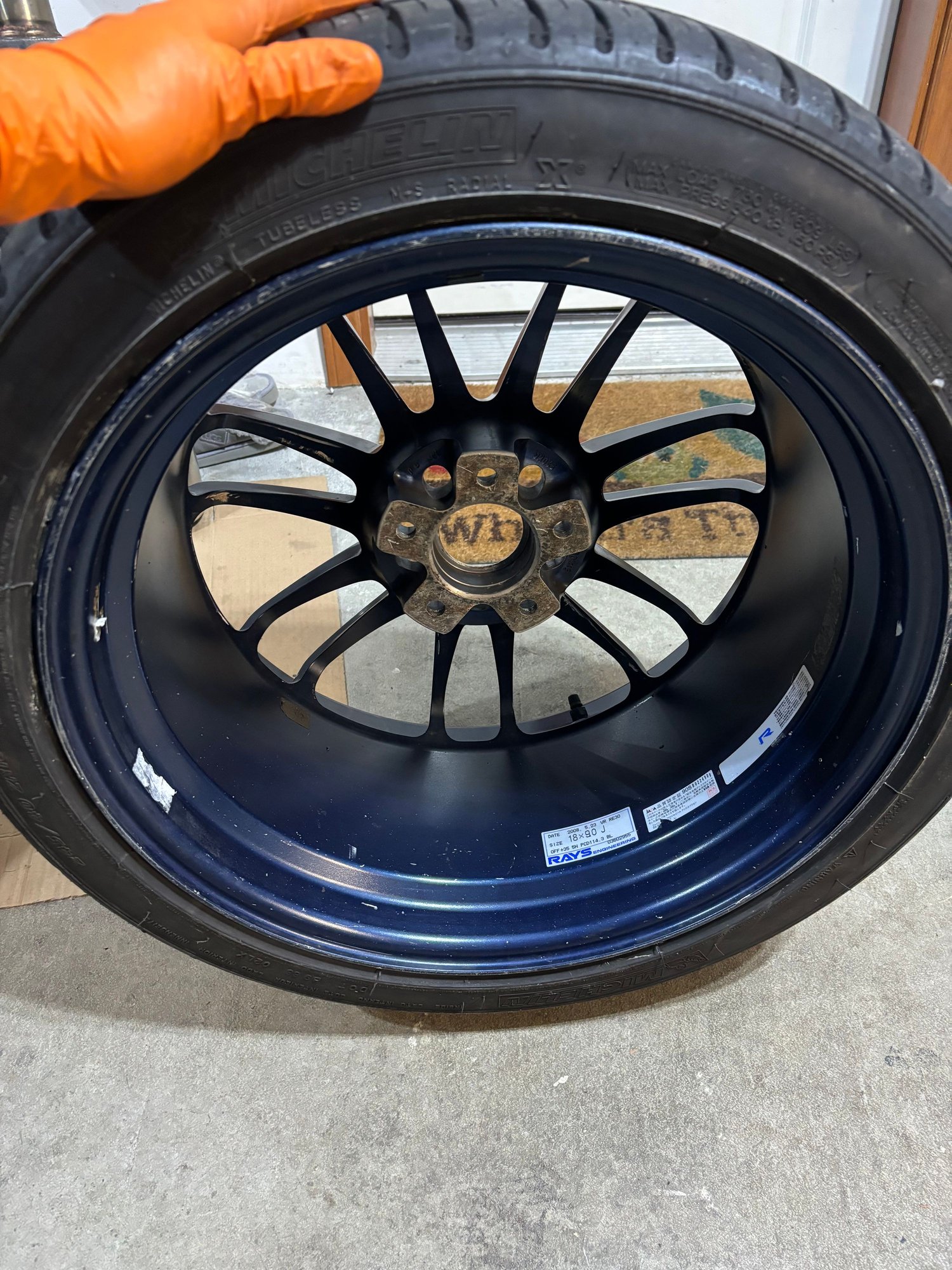 Wheels and Tires/Axles - Seattle: Volk Racing RE30 18x9 +35 5x114.3 Mag Blue - Used - 0  All Models - Marysville, WA 98270, United States