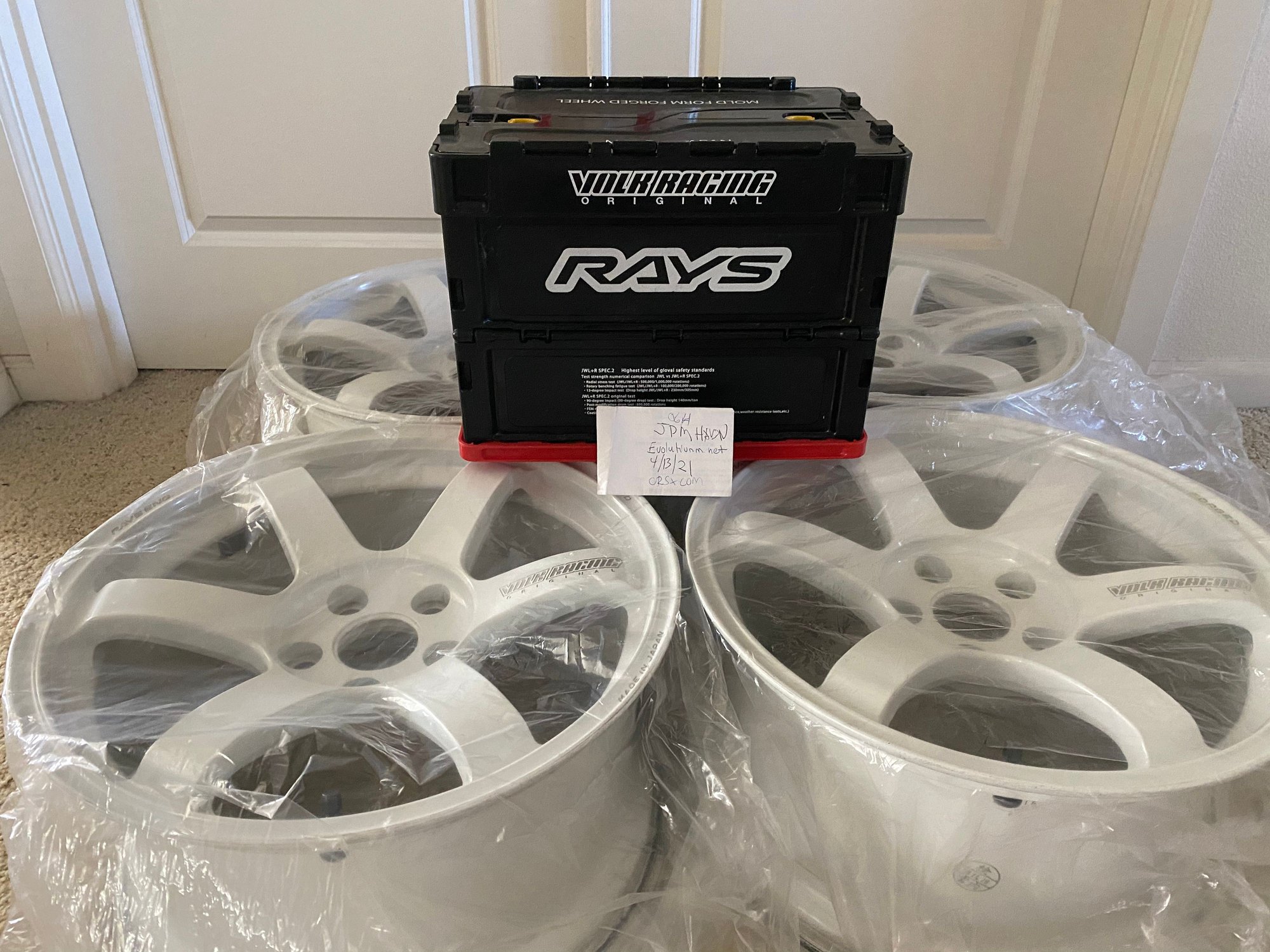 Wheels and Tires/Axles - TE37 Saga Dash white - Used - 2002 to 2021 Mitsubishi All Models - Portland, OR 97236, United States