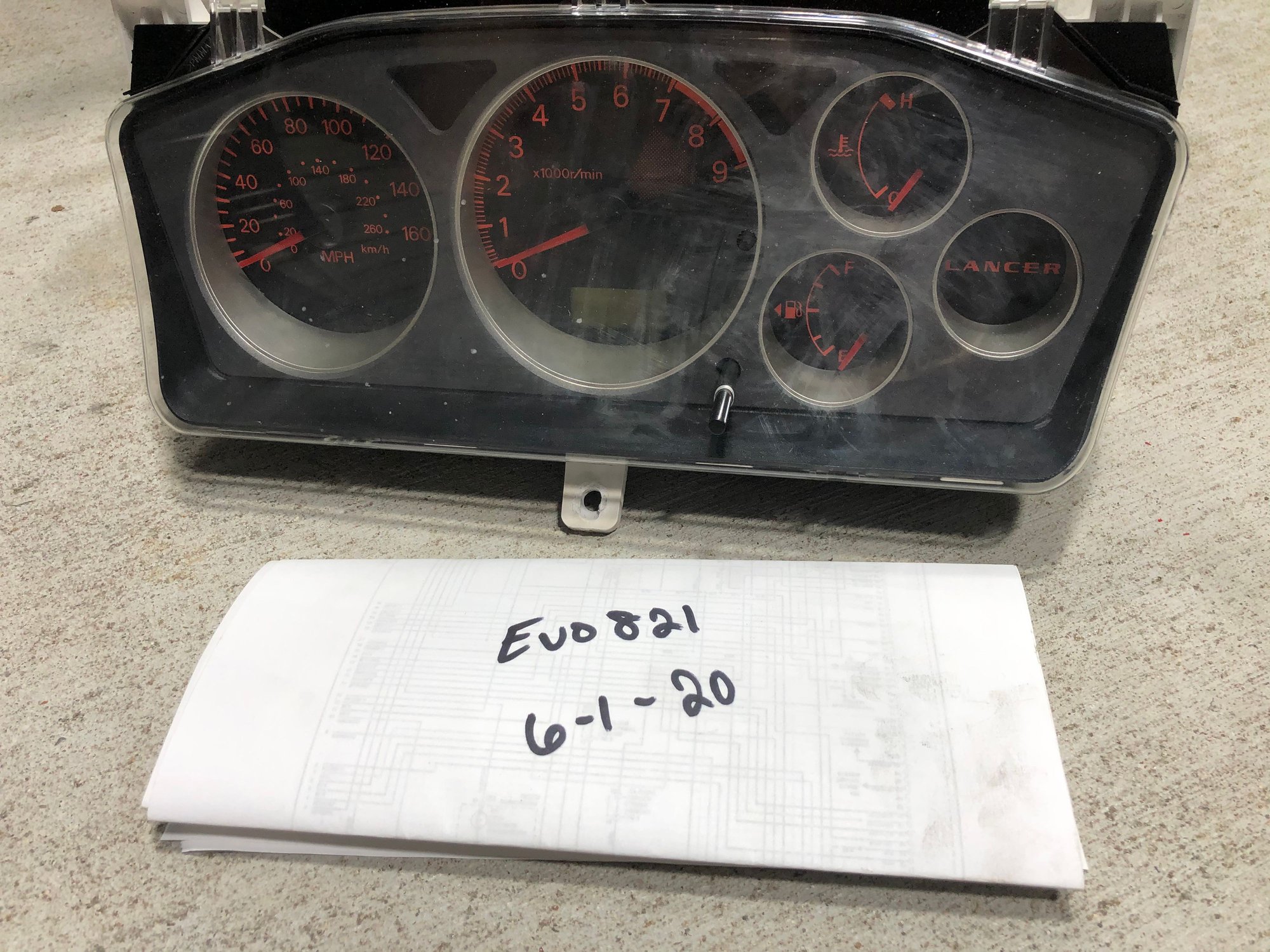 Engine - Electrical - FS: 2003 Evo8 Instrument cluster - Used - 2003 to 2006 Mitsubishi Lancer Evolution - Baton Rouge, LA 70726, United States