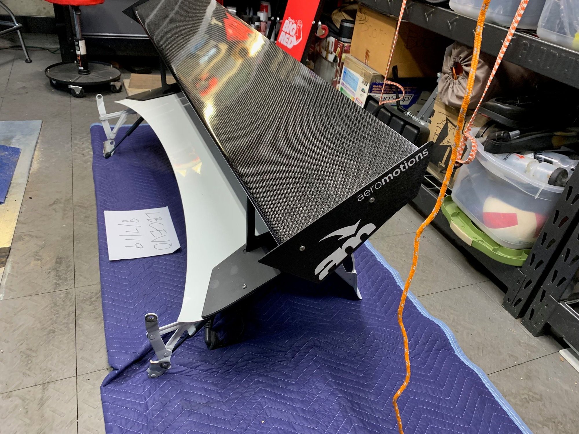 Exterior Body Parts - Aeromotions R.Static CF Wing w/Trunk Lid - Used - 2008 to 2015 Mitsubishi Lancer Evolution - Sherman Oaks, CA 91423, United States