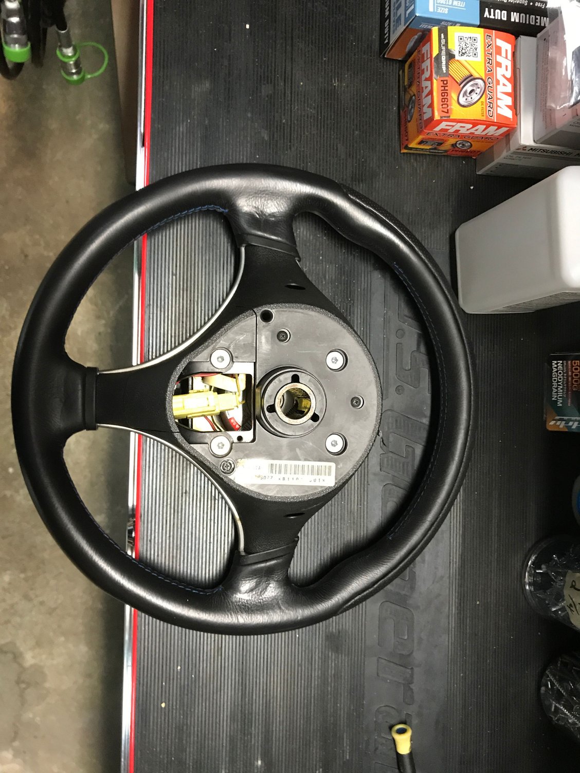 Interior/Upholstery - JDM Evo 7 steering wheel - Used - 2003 to 2006 Mitsubishi Lancer Evolution - Spotswood, NJ 08884, United States
