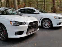 My 2008 Evo X with my 2015 Final Edition