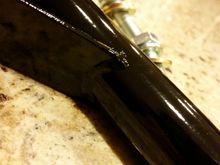 Close up of the main side support welds