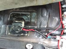 Fuel pump rewire kit installed