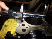 Digital Caliper Measurement of top cylinder bore