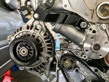 STM pulley, new alternator, powder coated goodness