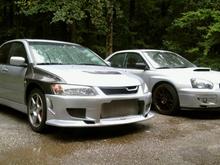 when i first got my evo compared to the subaru