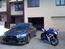 08' Evo X GSR and the 07' Suzuki GSXR-600