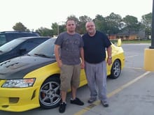 me and my dad day i bought the car in houston