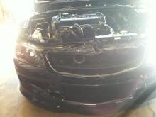 Turbo elements, custom fft kit. Blk powder coated manifold an turbo housing