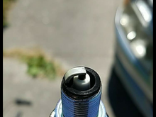 This is what the spark plugs looked like when i pulled them to check compression. The old ones, which were iridium, had a dark tan color, and looked normal. These look like the car is running lean