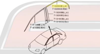 Exterior Body Parts - NEW OEM Door Tape/Sash 8-Piece Complete Set - New - 2006 Mitsubishi Lancer Evolution - Redding, CA 96001, United States