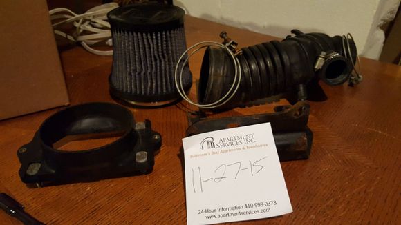 Selling my Cobb short flow intake $ $40 with out turbo inlet pipe $70 with turbo inlet pipe about 20,000 miles on filter obo. In Baltimore Maryland