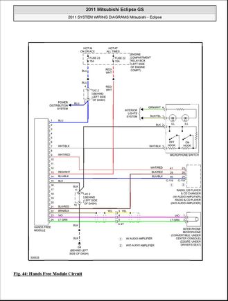 2011 Eclipse Hands-Free system Wiring Diagram