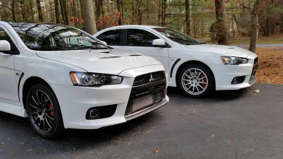 My 2008 Evo X with my 2015 Final Edition