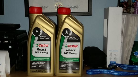 Brake fluid.