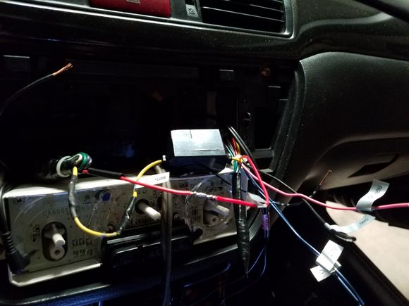 Soldering in new head unit.