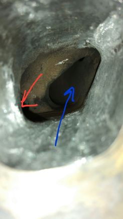 Upper left port from picture above. This air is coming from cylinders 2 & 3.