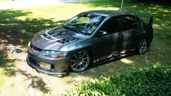 Voltex GT Hood, ADVAN RS Rims, ARC front corner canards, Ganadar mirrors, etc.