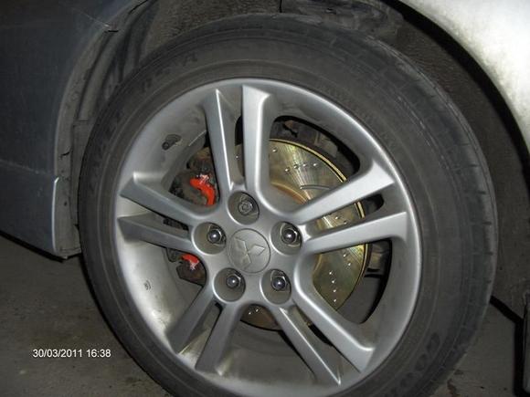EBC Brakes, Rotors and pads (red stuff).