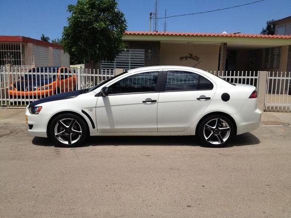 Here with M2 lowering springs. One less thing in the to do list on mods for my Lancer.