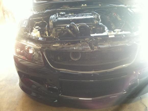 Turbo elements, custom fft kit. Blk powder coated manifold an turbo housing