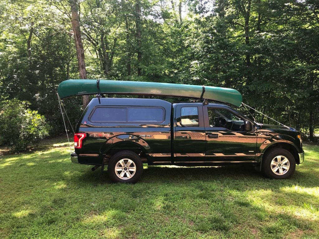 Yakima Outdoorsman bed rack and Qtower roof rack install for canoe